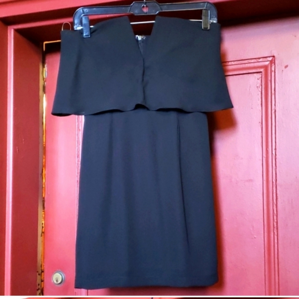 Rubber Ducky Cocktail Navy Strapless Dress Size S